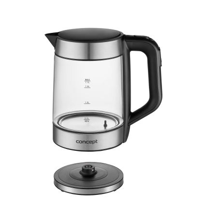 Concept RK4067 - Schnellkochender Wasserkocher mit Temperaturregelung 1,7 l 2200W/230V Edelstahl