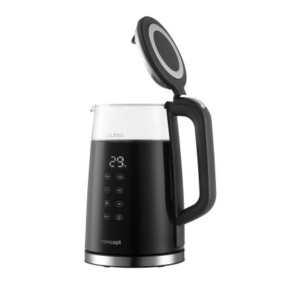 Concept RK4100 - Schnellkochender Wasserkocher mit Temperaturregelung, 1,7 l, 2200 W/230 V, schwarz