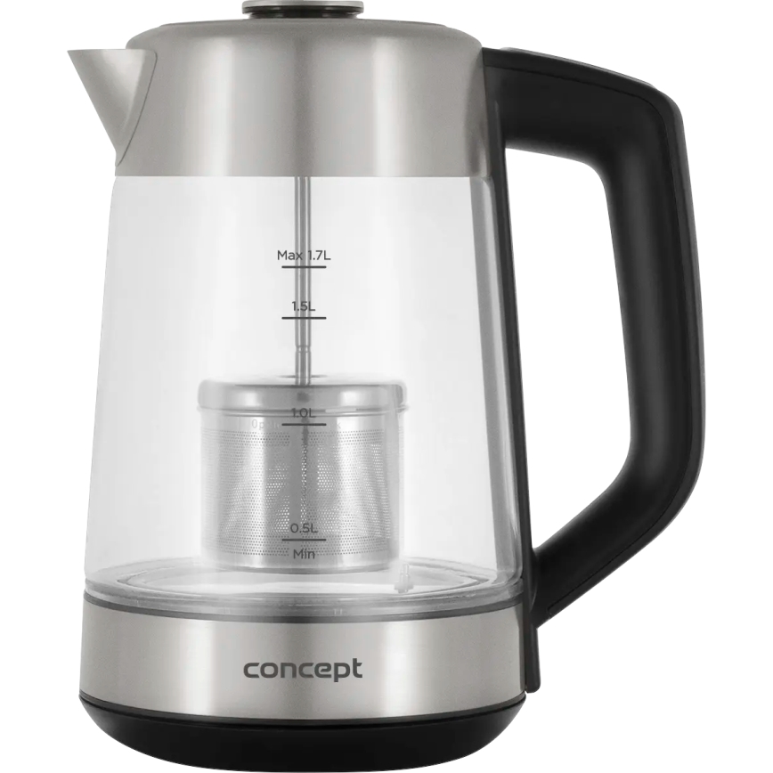 Concept RK4190 - Wasserkocher mit Temperaturregelung und Sieb 1,7 l 2200W/230V Edelstahl