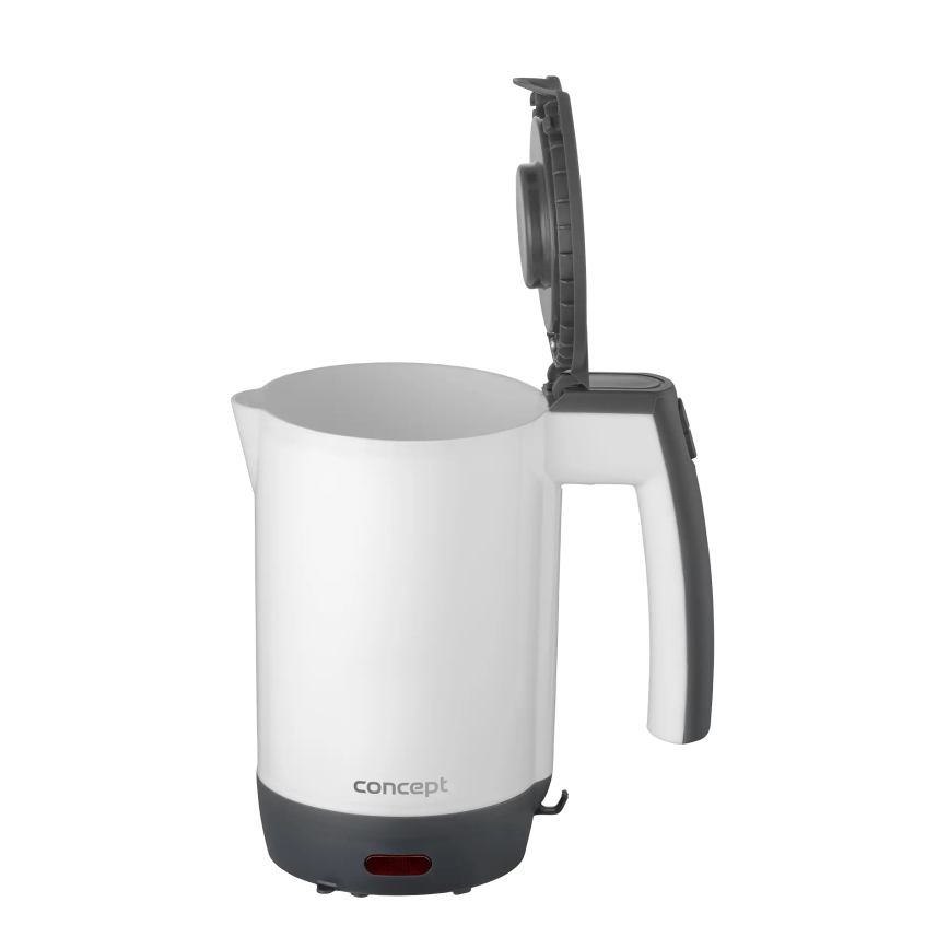 Concept RK7030 - Reise-Wasserkocher 0,5 l 1080W/230V grau/weiß + 2 Tassen
