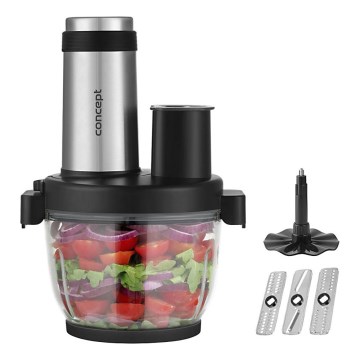 Concept RM3300 - Küchenmaschine mit Reibe 1000W/230V schwarz/Edelstahl