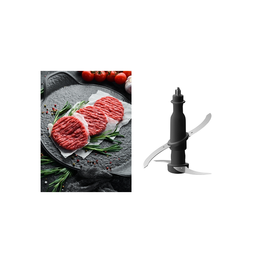 Concept RM3300 - Küchenmaschine mit Reibe 1000W/230V schwarz/Edelstahl