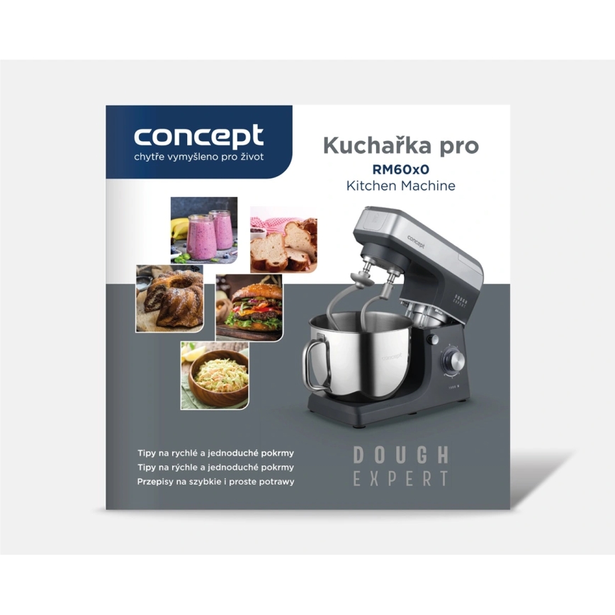 Concept RM6000 - Küchenmaschine mit Planetenrührwerk DOUGH EXPERT 1900 W/230 V anthrazit/edelstahl