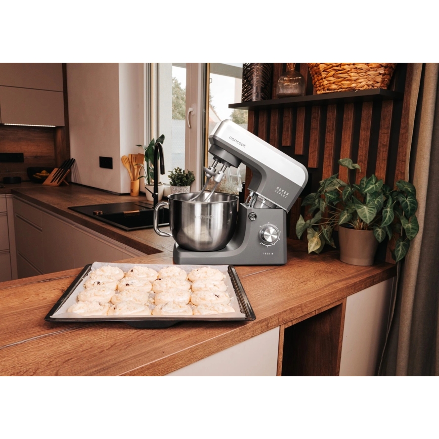 Concept RM6010 - Küchenmaschine mit Planetenrührwerk DOUGH EXPERT 1900W/230V Anthrazit/Edelstahl