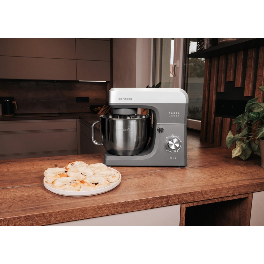 Concept RM6010 - Küchenmaschine mit Planetenrührwerk DOUGH EXPERT 1900W/230V Anthrazit/Edelstahl