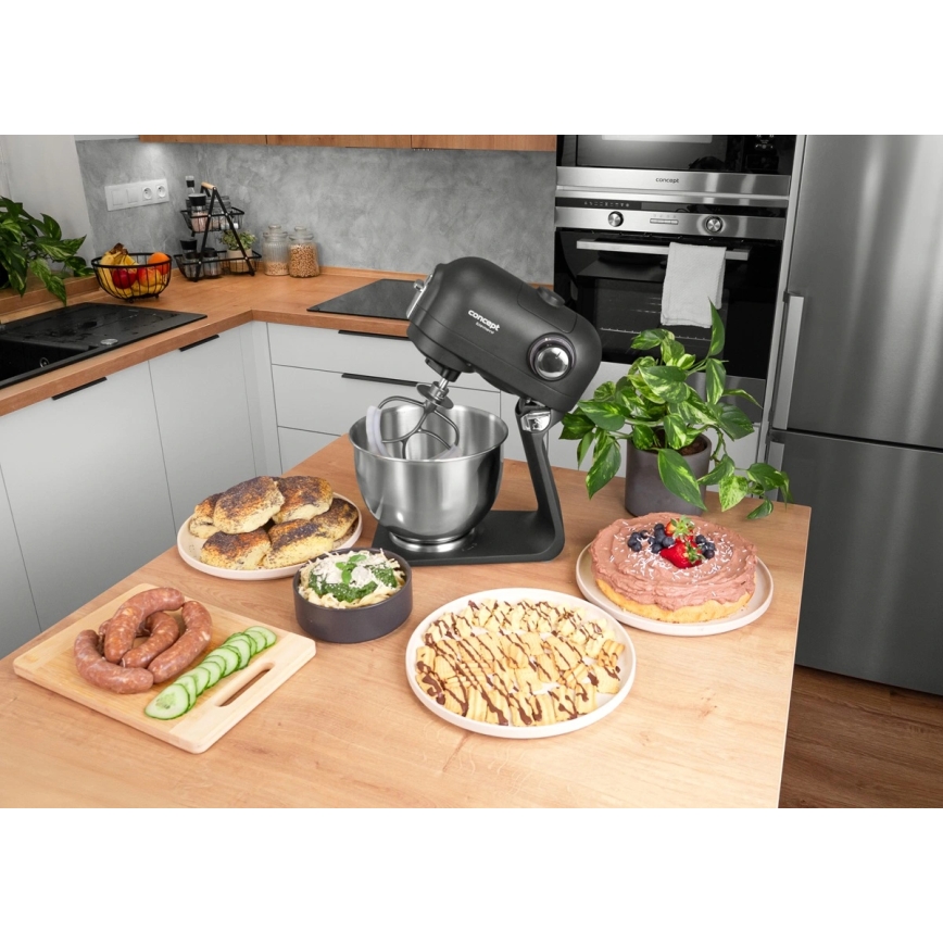 Concept RM8000 - Küchenmaschine mit Edelstahlschüssel 1200W/230V schwarz