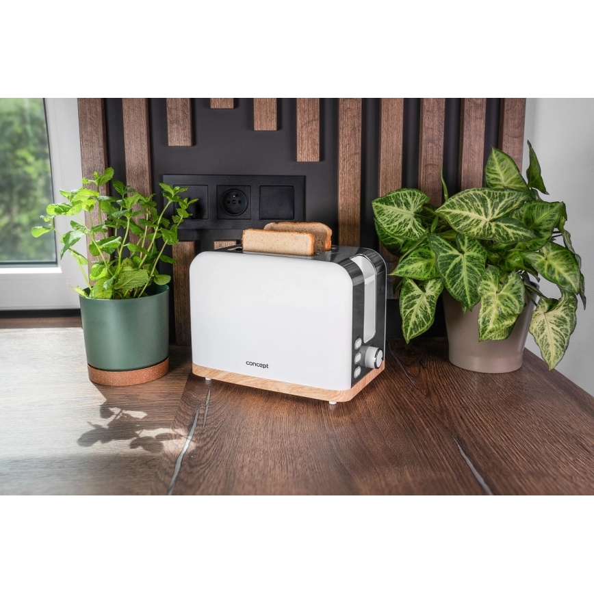 Concept TE2015 - Toaster mit zwei Schlitzen 930W/230V weiß