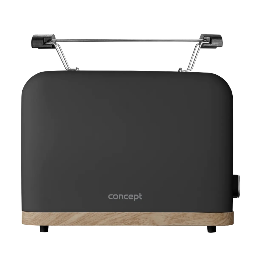 Concept TE2016 - Toaster mit zwei Schlitzen und Brötchenaufsatz 930W/230V schwarz