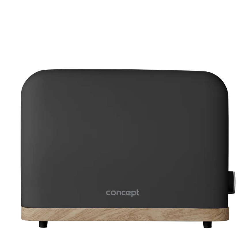 Concept TE2016 - Toaster mit zwei Schlitzen und Brötchenaufsatz 930W/230V schwarz