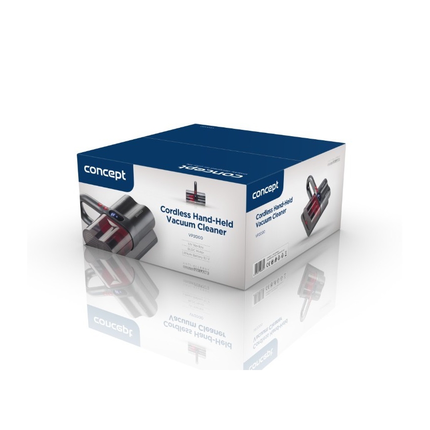Concept VP2000 - Antibakterieller Handstaubsauger mit UV-C-Lampe LUMISTAR 120W/11,1V