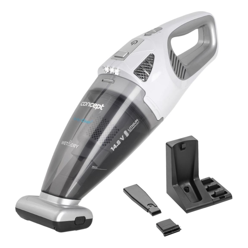 Concept VP4370 - Handstaubsauger WET & DRY PERFECT CLEAN 90W/14,8V 2200 mAh weiß