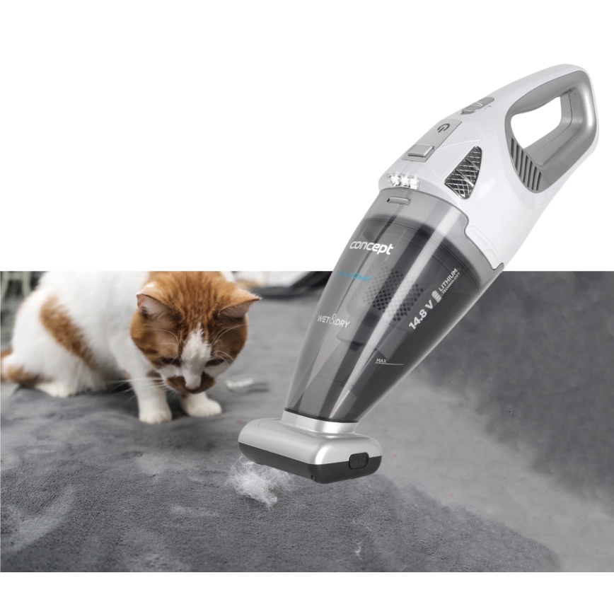 Concept VP4370 - Handstaubsauger WET & DRY PERFECT CLEAN 90W/14,8V 2200 mAh weiß