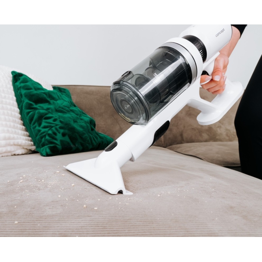 Concept VP6125 - 2-in-1 Stiel- und Handstaubsauger ICONIC Comfort Telescope 400W/29,6V 2000 mAh Weiß