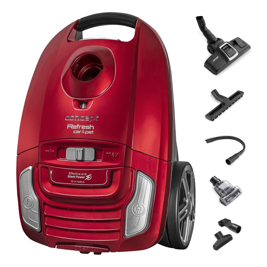 Concept VP8224 - Beutel-Staubsauger REFRESH CAR&PET 3,5 l 700W/230V rot