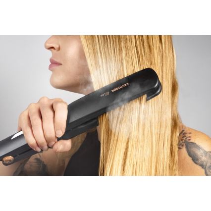 Concept VZ6010 - Dampf-Haarglätter mit LED-Anzeige ELITE STEAM BOOST 54W/230V schwarz