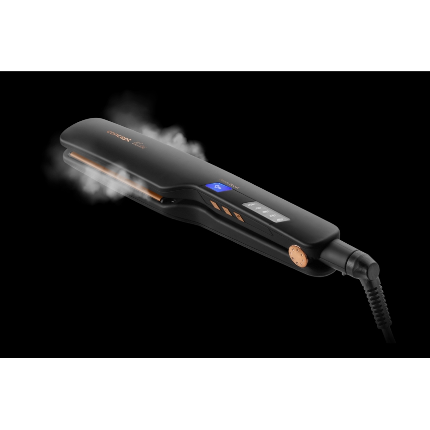Concept VZ6010 - Dampf-Haarglätter mit LED-Anzeige ELITE STEAM BOOST 54W/230V schwarz