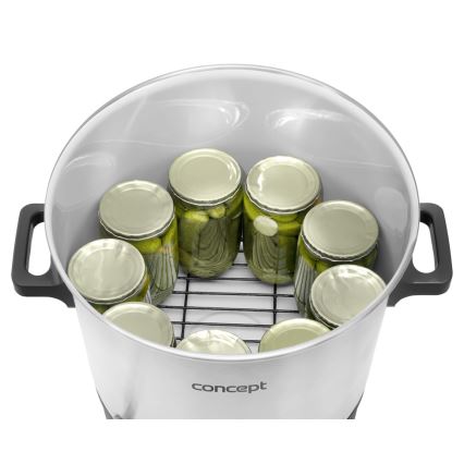 Concept ZH0030 - Einkochtopf 27 l 2000W/230V weiß/schwarz