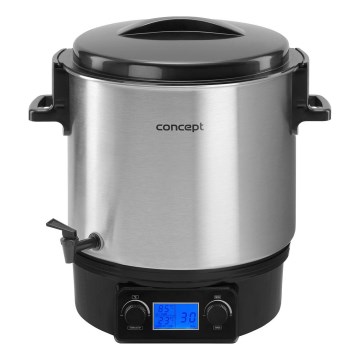 Concept ZH0040 - Einkochtopf 27 l 2000W/230V Edelstahl/schwarz