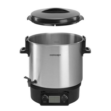 Concept ZH0040 - Einkochtopf 27 l 2000W/230V Edelstahl/schwarz