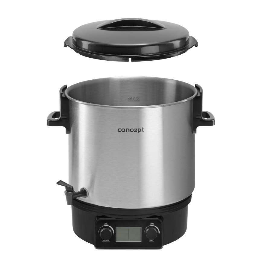 Concept ZH0040 - Einkochtopf 27 l 2000W/230V Edelstahl/schwarz