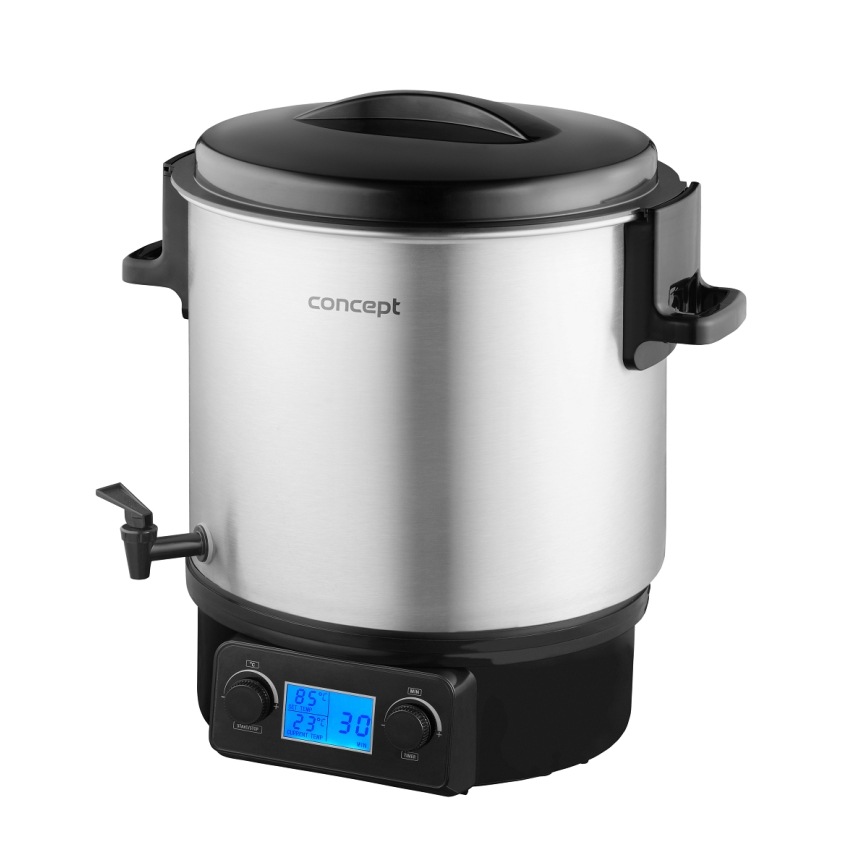 Concept ZH0040 - Einkochtopf 27 l 2000W/230V Edelstahl/schwarz