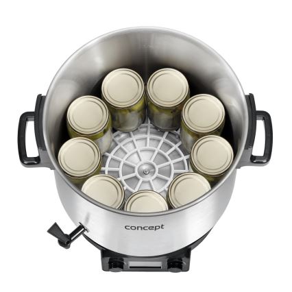 Concept ZH0040 - Einkochtopf 27 l 2000W/230V Edelstahl/schwarz