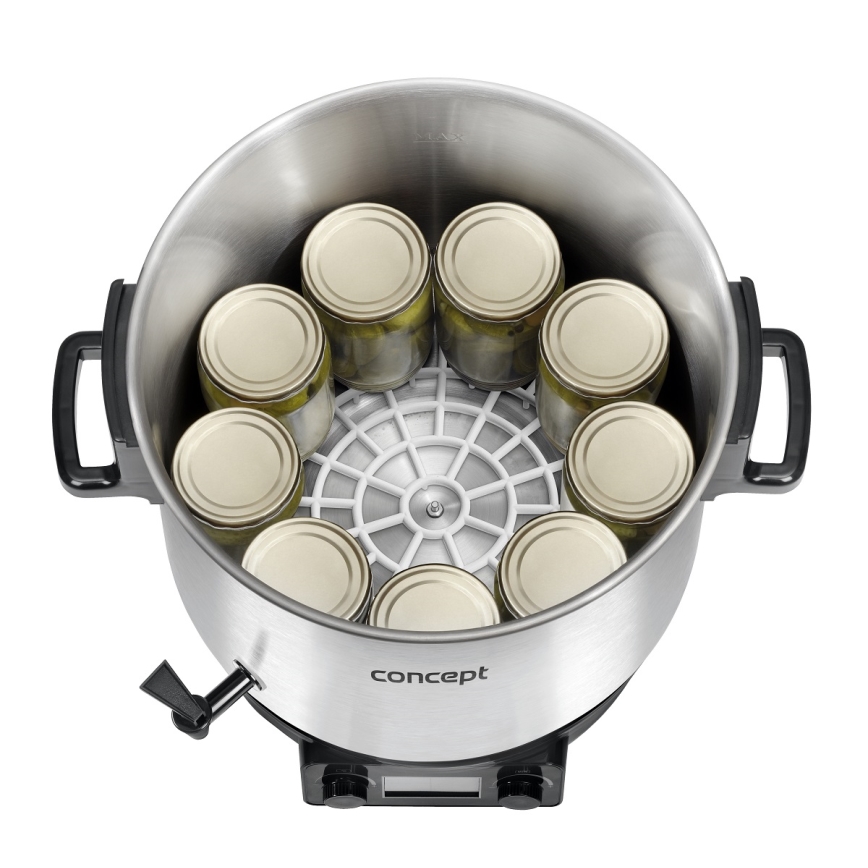 Concept ZH0040 - Einkochtopf 27 l 2000W/230V Edelstahl/schwarz