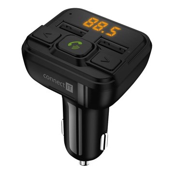 CONNECT IT CCC-8600-BK - Auto-FM-Transmitter mit Freisprechfunktion schwarz
