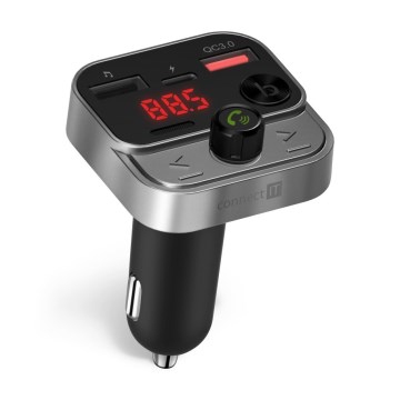 CONNECT IT CCC-8900-AN - Auto-FM-Transmitter mit Freisprechfunktion schwarz/silbern