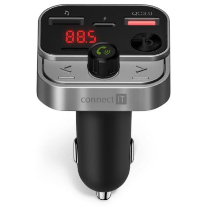 CONNECT IT CCC-8900-AN - Auto-FM-Transmitter mit Freisprechfunktion schwarz/silbern