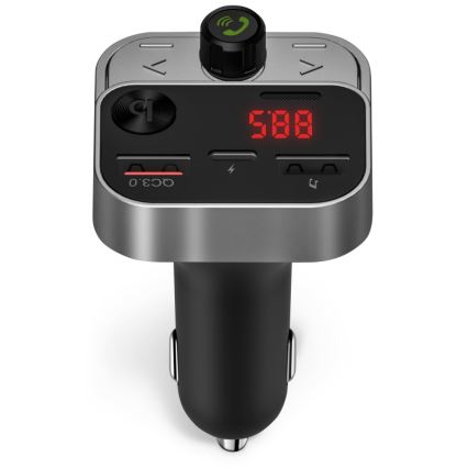CONNECT IT CCC-8900-AN - Auto-FM-Transmitter mit Freisprechfunktion schwarz/silbern