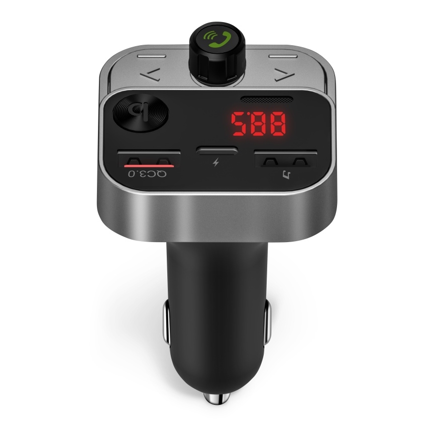 CONNECT IT CCC-8900-AN - Auto-FM-Transmitter mit Freisprechfunktion schwarz/silbern