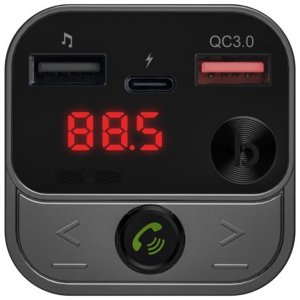 CONNECT IT CCC-8900-AN - Auto-FM-Transmitter mit Freisprechfunktion schwarz/silbern