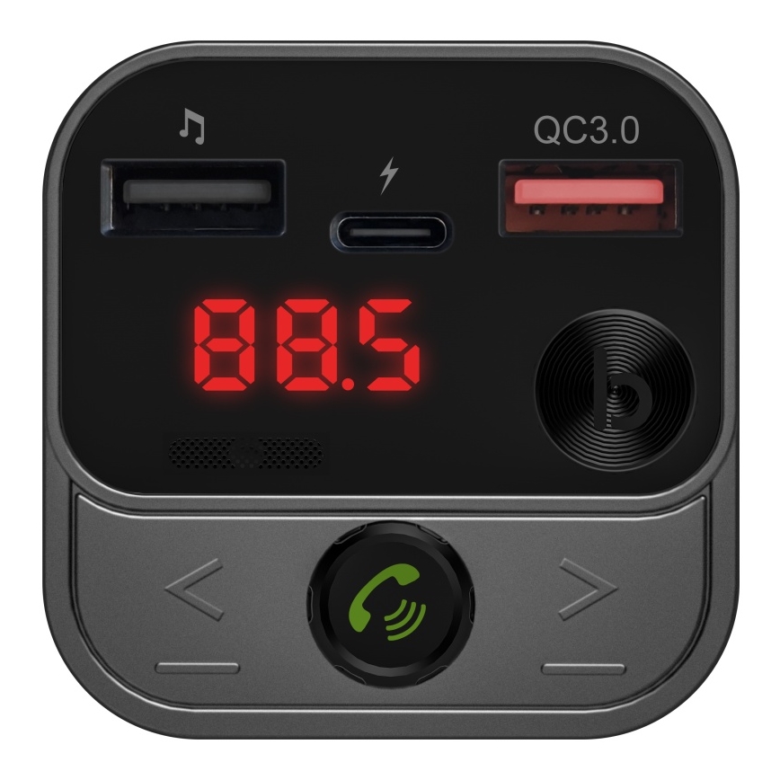 CONNECT IT CCC-8900-AN - Auto-FM-Transmitter mit Freisprechfunktion schwarz/silbern
