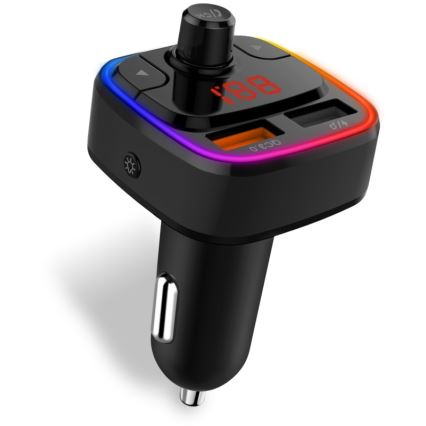 CONNECT IT CCC-9090-BK - LED RGB Auto-FM-Transmitter mit Freisprechfunktion schwarz