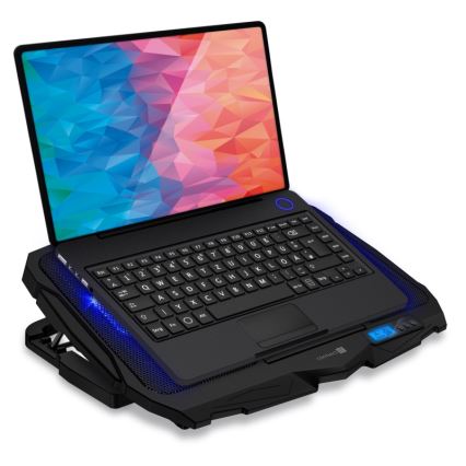CONNECT IT CCP-2200-BK - Kühlpad für Laptop 4x Ventilator 2xUSB schwarz//blau