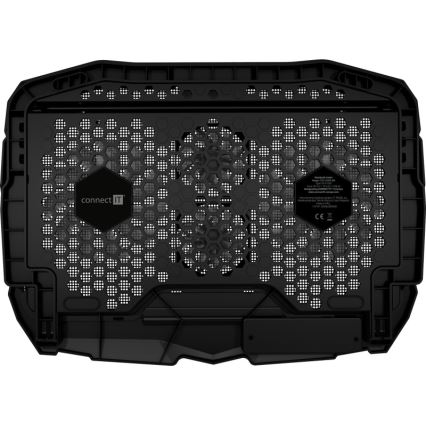 CONNECT IT CCP-2200-BK - Kühlpad für Laptop 4x Ventilator 2xUSB schwarz//blau