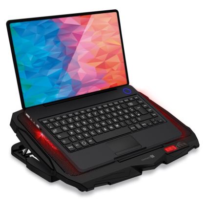 CONNECT IT CCP-2200-RD - Kühlpad für Laptop 4x Lüfter 2xUSB schwarz/rot