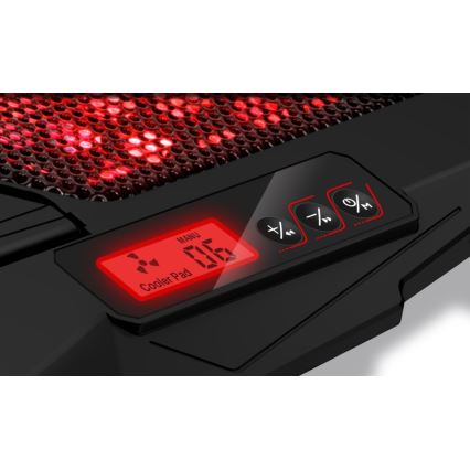 CONNECT IT CCP-2200-RD - Kühlpad für Laptop 4x Lüfter 2xUSB schwarz/rot