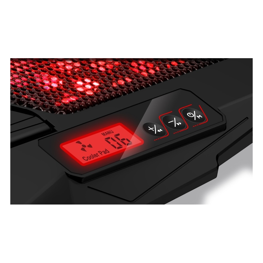 CONNECT IT CCP-2200-RD - Kühlpad für Laptop 4x Lüfter 2xUSB schwarz/rot