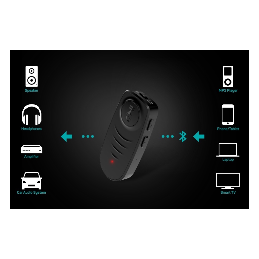 CONNECT IT CFF-4050-BK - Bluetooth-Audioempfänger AUX 110 mAh