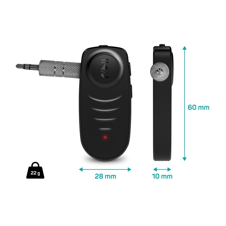 CONNECT IT CFF-4050-BK - Bluetooth-Audioempfänger AUX 110 mAh
