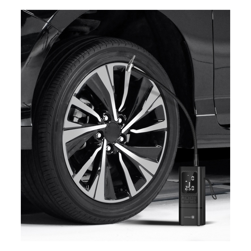 CONNECT IT CFF-4500-BK - Digitaler Taschenkompressor AirFlow 80W/6000 mAh schwarz