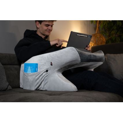 CONNECT IT CFH-1020-GY - Ergonomisches Lese- und Arbeitskissen ErgoWork grau/weiß