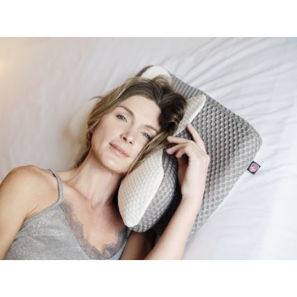 CONNECT IT CFH-6031-WH - Anatomisches Kissen Lyra Weiß/Grau