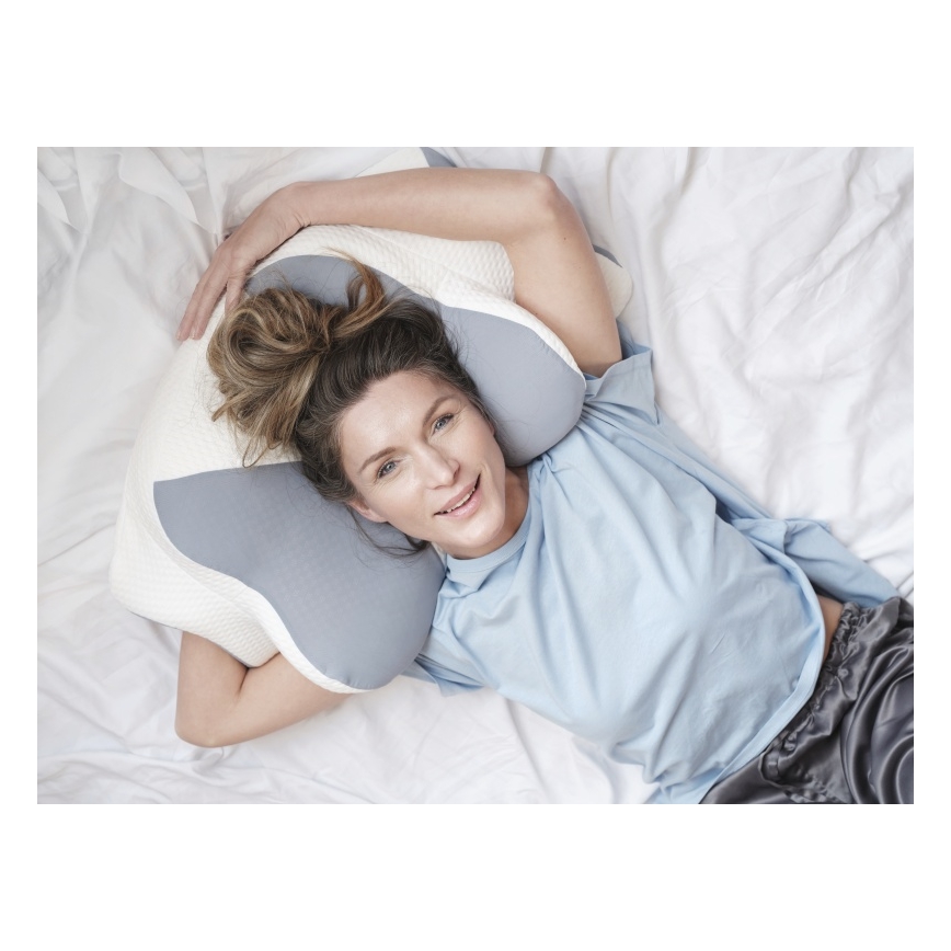 CONNECT IT CFH-6032-WH - Anatomisches Kissen Gemini Weiß/Grau