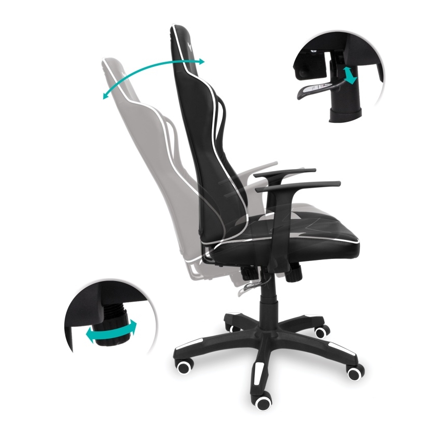 CONNECT IT CGC-0700-WH - Gaming-Stuhl LeMans Pro Schwarz/Weiß