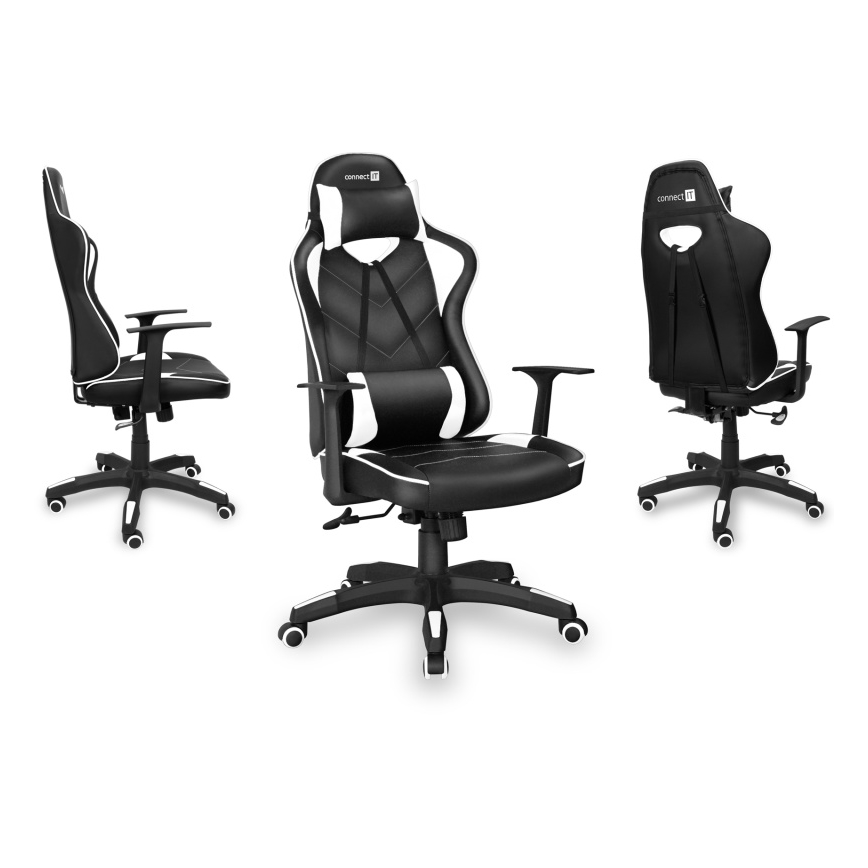 CONNECT IT CGC-0700-WH - Gaming-Stuhl LeMans Pro Schwarz/Weiß