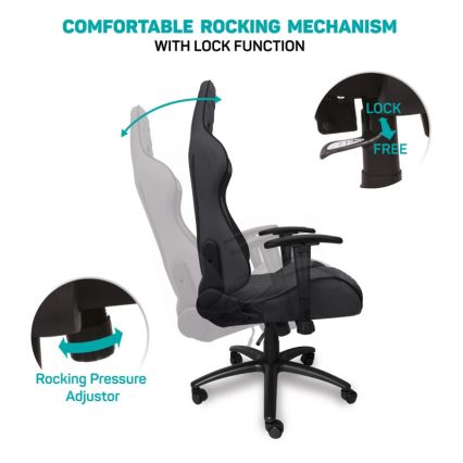 CONNECT IT CGC-1200-GY - Gaming-Stuhl Monaco Pro Grau/Schwarz