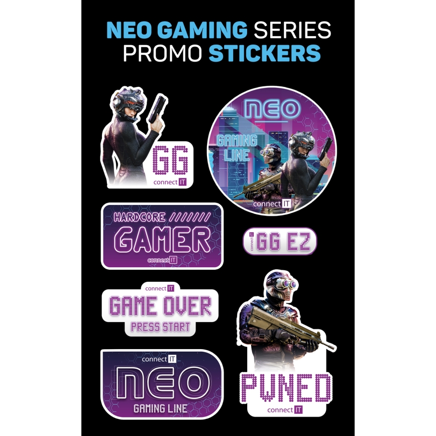 CONNECT IT CHP-3595-BK - LED RGB Kabelgebundene Gaming-Kopfhörer mit Mikrofon schwarz